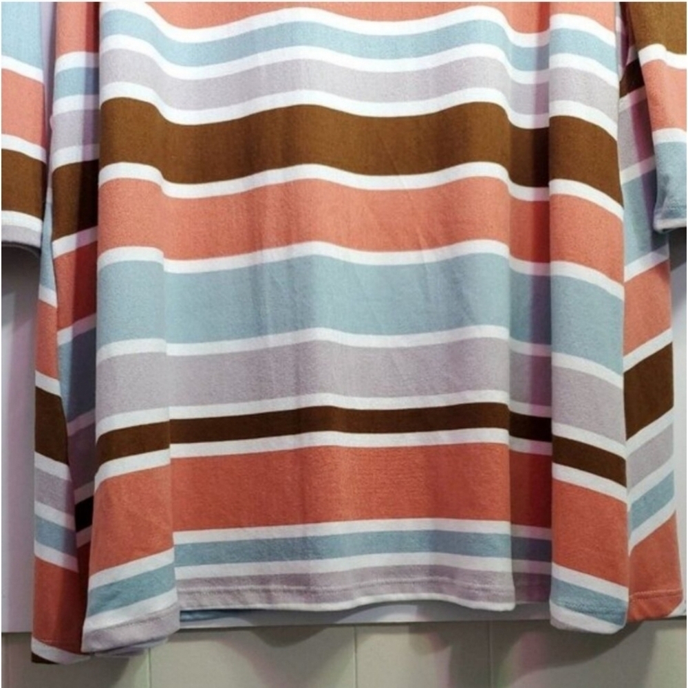 Together Clothing women's Colorblock Stripe Long Sleeve T Shirt Dress NWOT - Picture 2 of 4